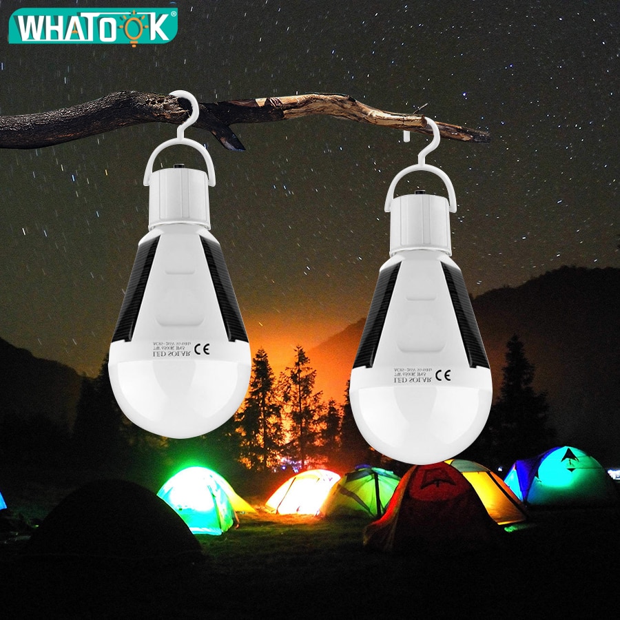 7W/12W LED Solar Power Bulb E27 Protable LED Solar Lights Rechargeable Lampada LED Waterproof Outdoor Camp Tent Garden Light