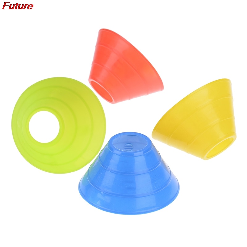 5pcs/set Of Product Football Training Logo disc-shaped pressure-resistant Cone Marker Bucket PE Sporting Goods