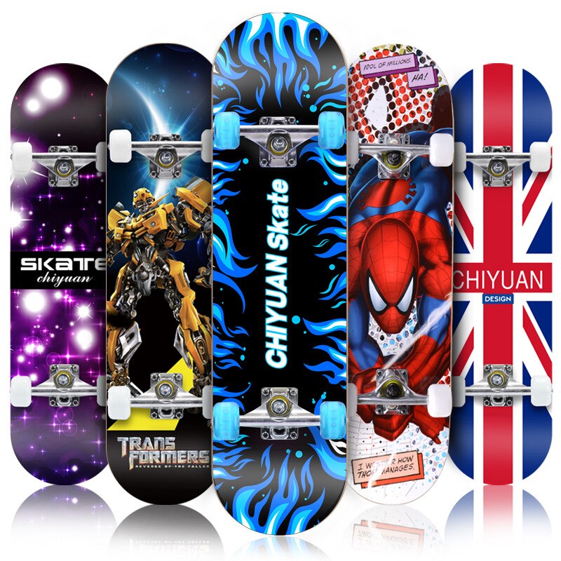 Skate Scooter Beginners Adult Children Boys Girls Teenagers Skateboard Adult Double Warped Scooter