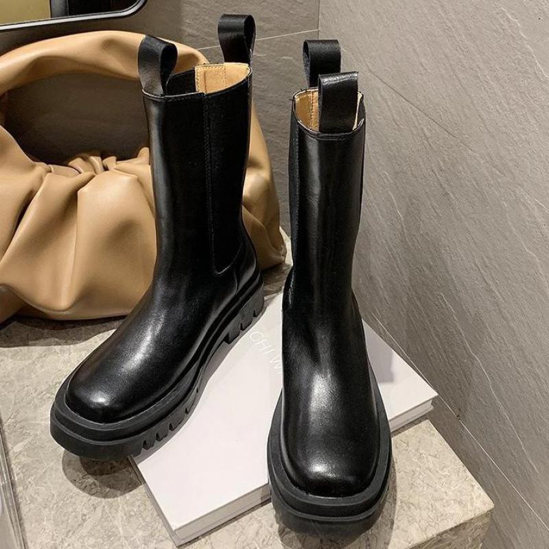 Dam stövlar höst orange pu motorcykel stövlar cool tjej vattentäta stövlar kvinnliga stövlar skor kvinna skor chaussures