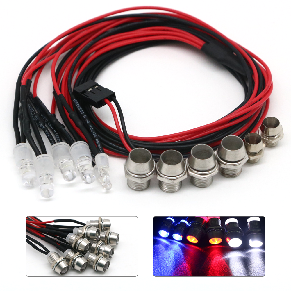 2 / 4 / 6 / 8 lumières 70 cm de longueur RC LED phares de nuit phares 3/5mm lumière LED pour modèle de voiture sur chenilles à dérive pour voiture RC