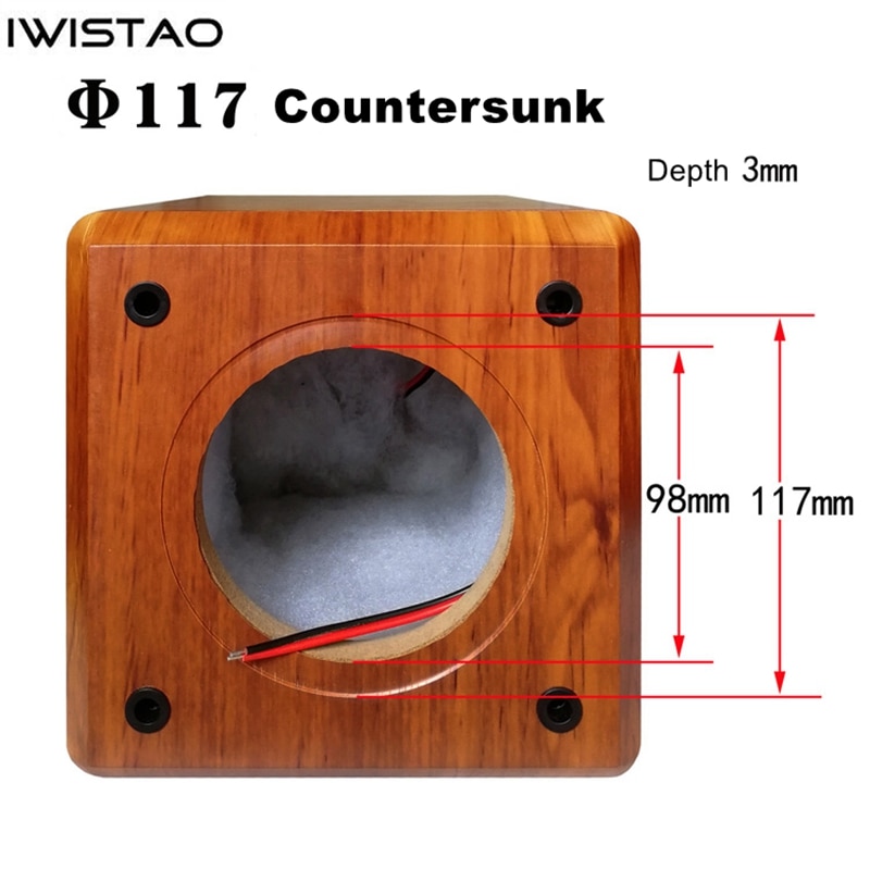 IWISTAO Full Range Speaker Empty Cabinet for 4 inches Passive Speaker Enclosure Wood 15mm High Density MDF Board Volume 4.8L DIY