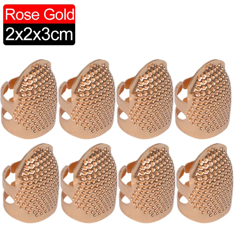 retrò protezione per le dita Anello ditale antico fa per lavoro manuale Aghi per ditale antiscivolo impostato da cucito fai da te per la casa Accessori per strumenti: M / marrone