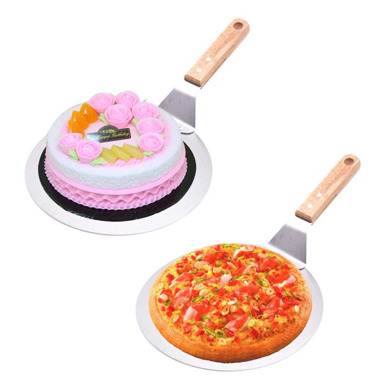 Pizza Schil Schop Met Houten Handvat Taart Schop Kaas Cutter Peels Lifter Tool Pizza Schop Bakken Gebak Gereedschap