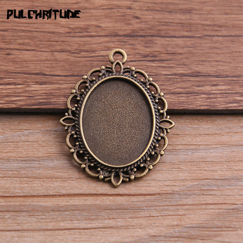 6 stücke 18*25mm Innere Größe 9 farbe Klassischen Stil Oval Cabochon Basis Einstellung Reize Anhänger Für Diy schmuck Machen: Antiquität Bronze-