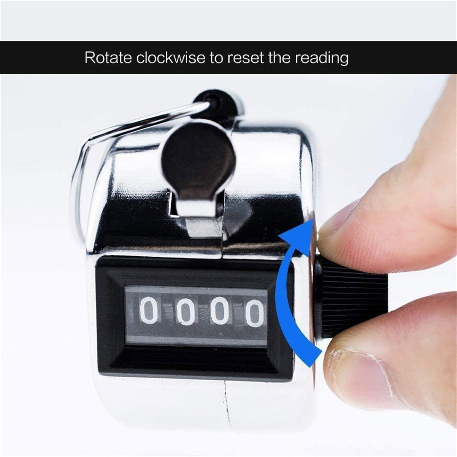 30# 4 Digit Number Hand Held Tally Counter Mechanical Digital Hand Tally Counter Manual Counting Golf Clicker Training Counter