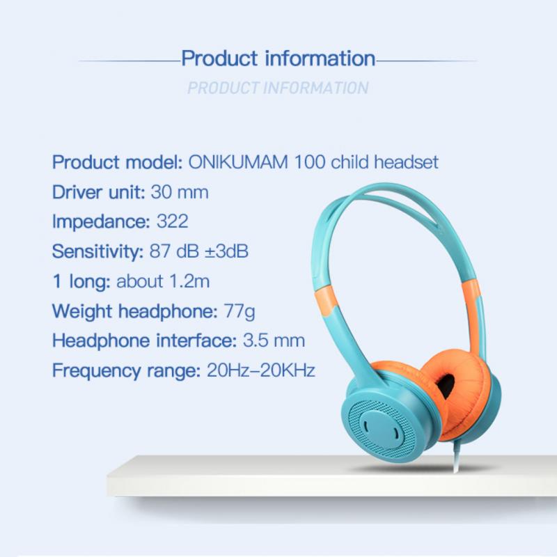 Barn hörlurar 3.5mm stereo bas headset med mikrofon hopfällbara bärbara musik hörlurar barn headset