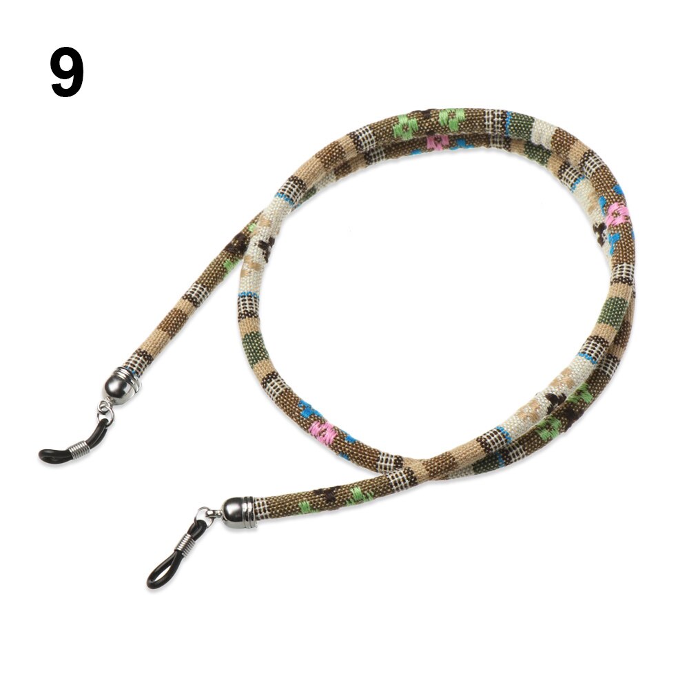 Perles acryliques colorées, chaînes de lunettes de soleil, masque, corde anti-perte, support de cordon pour lunettes de lecture, sangle de cou, accessoires de lunettes: 09