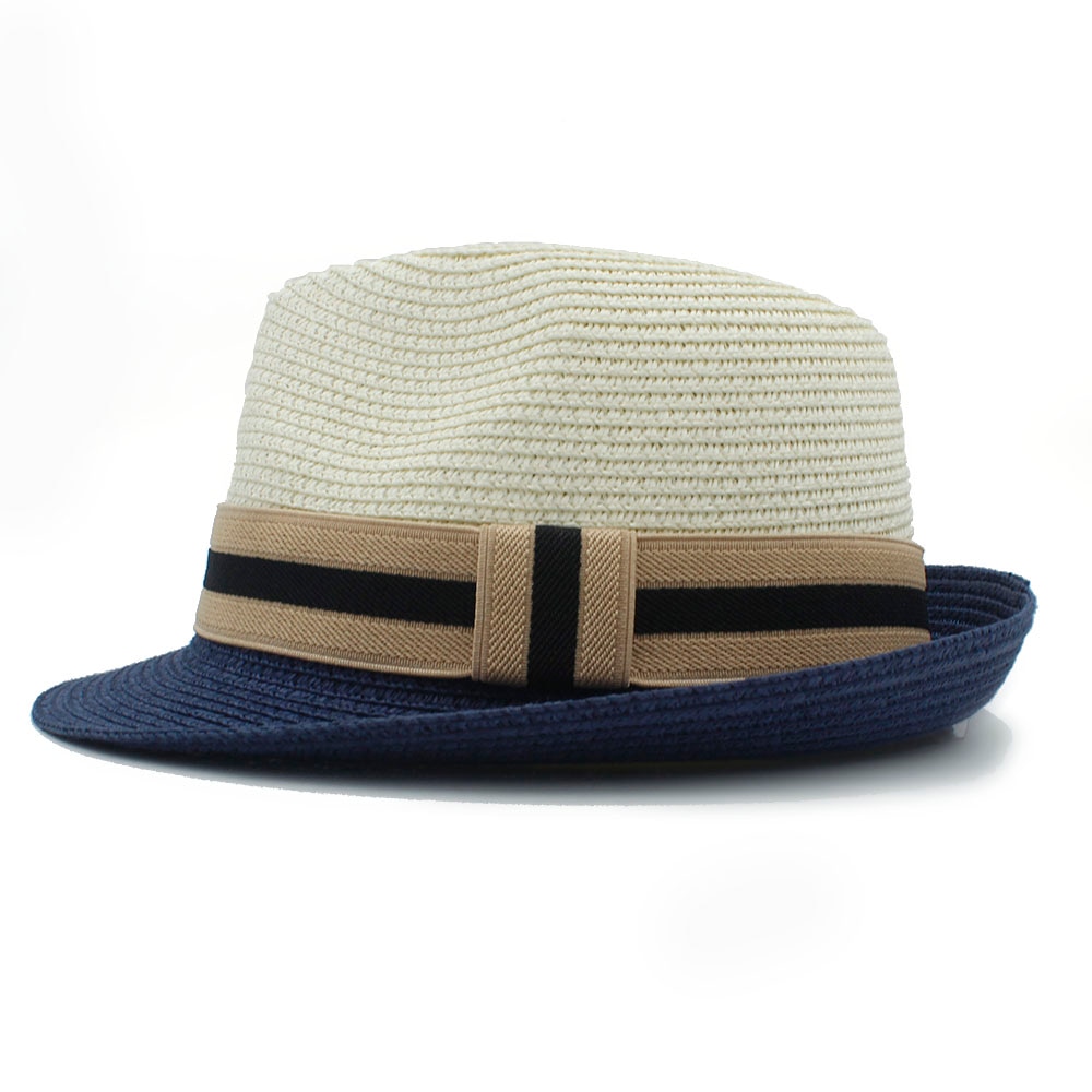 Classic Summer Women Men Toquilla Straw fedora Hat Queen Homburg Panama Cap Gentleman Dad Godfather Hat