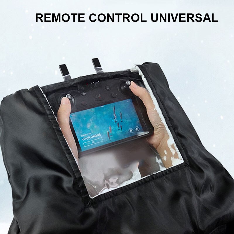 Windproof Thickened Warm Gloves Remote Control Transmitter Shield Cover Drones Winter Accessories FKU66