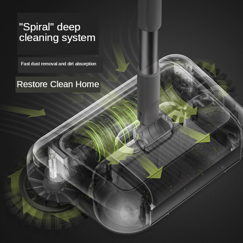Hand-Push Lazy Sweeper Robot Vacuum Floor Sweeping Mopping Cleaning Broom Smart Carpet Machine Magic Household