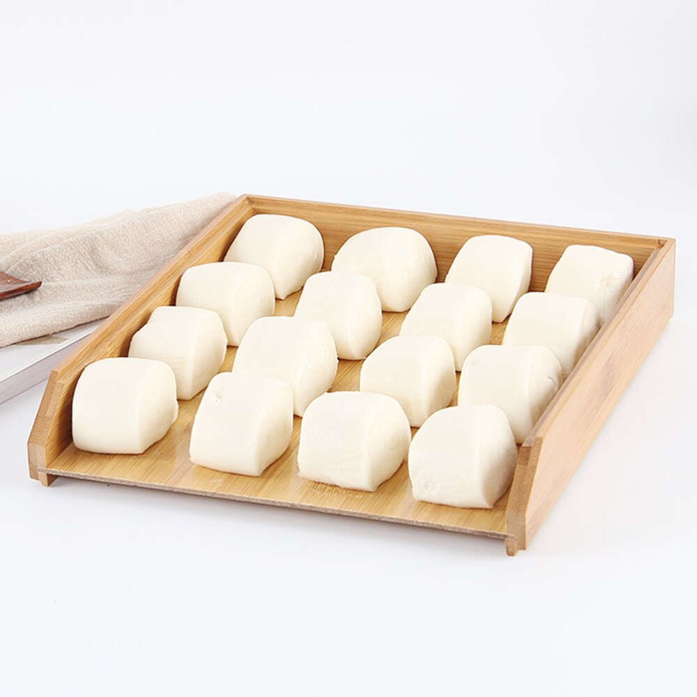 Bamboe Houten Rechthoekige Cake Brood Mold Lade Fruit Brood Dumplings Stroage Platen Bakken Tool Keuken Accessoires Maat S