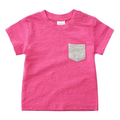 Orangemom Baby Katoen 6 Kleuren Baby T-shirt Korte Mouw Baby Boy Top Voor Pasgeboren-2Y Tshirt: rose / 6m