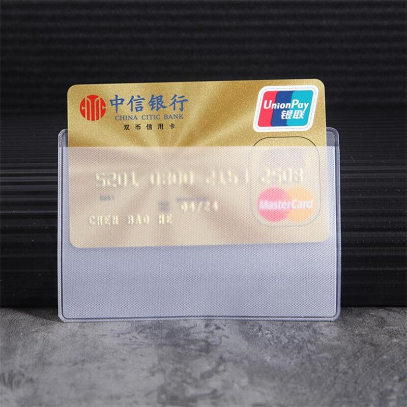 10 Stks/partij 60*93Mm Transparante Card Protector Mouwen Id Kaarthouder Portefeuilles Purse Business Credit Card Cover Kaarthouder: B