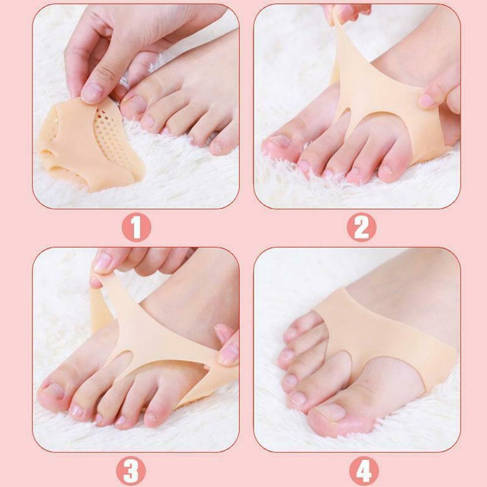 Unisex Siliconen Onzichtbare Hollow Voorvoet Pad Herbruikbare Foot Pain Relief Pads Ademend Licht Voeten Kussen