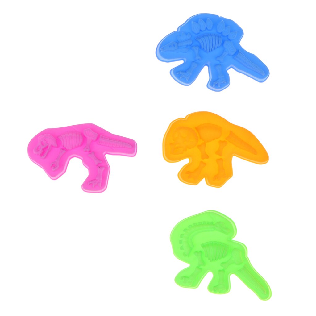 Zestaw 4 plastikowych szkielet dinozaura piasek formy plaża piasek Box zabawka dla dzieci zabawa