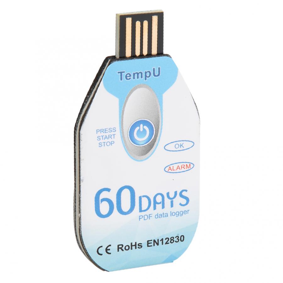 Temperature and Humidity Data Logger Single Use PDF Report USB Port 10000 Points Temperature and Humidity Logger