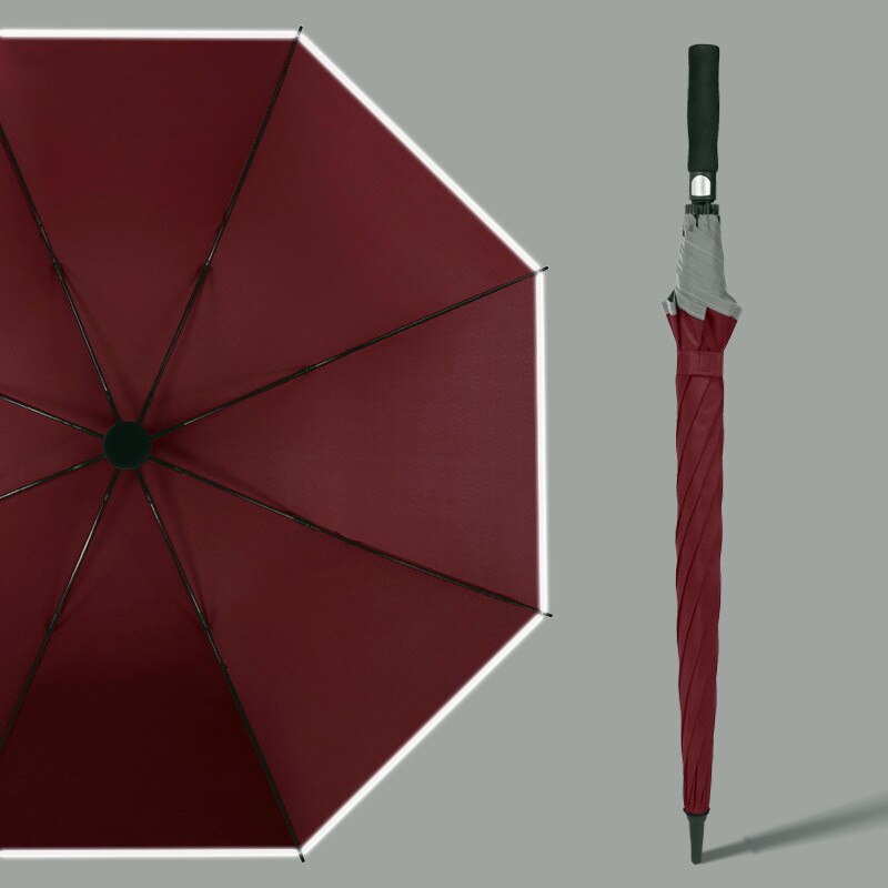 Umbrella Golf Umbrella Long Handle Umbrella High-end Men Increase Anti-storm Business Straight Male Umbrella Parasol Umbrella: White