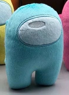 Zachte Squeeze Pluche Onder Ons Spel Knuffel Kawaii Gevulde Pop Kerstcadeau Leuke Speelgoed:  sky blue