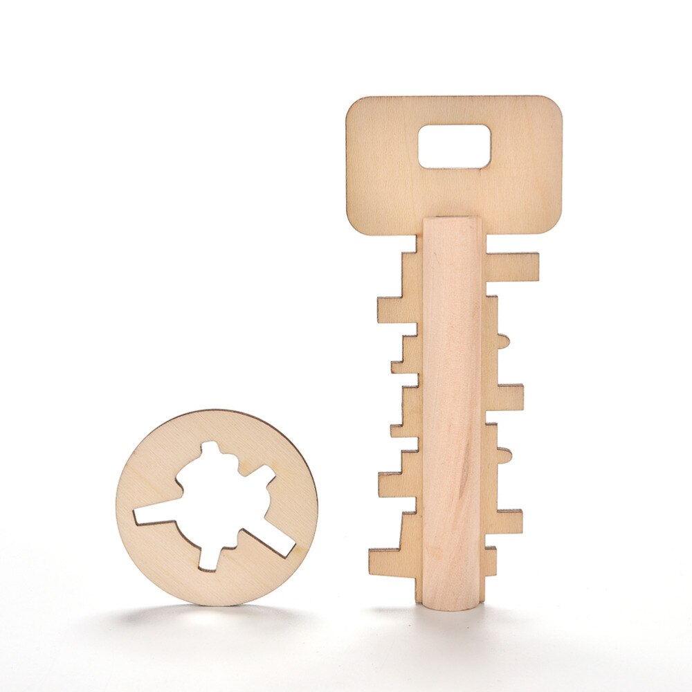 Houten Speelgoed Unlock Puzzel Key Klassieke Grappige Kong Ming Lock Speelgoed Intellectuele Educatief Voor Kinderen Volwassen