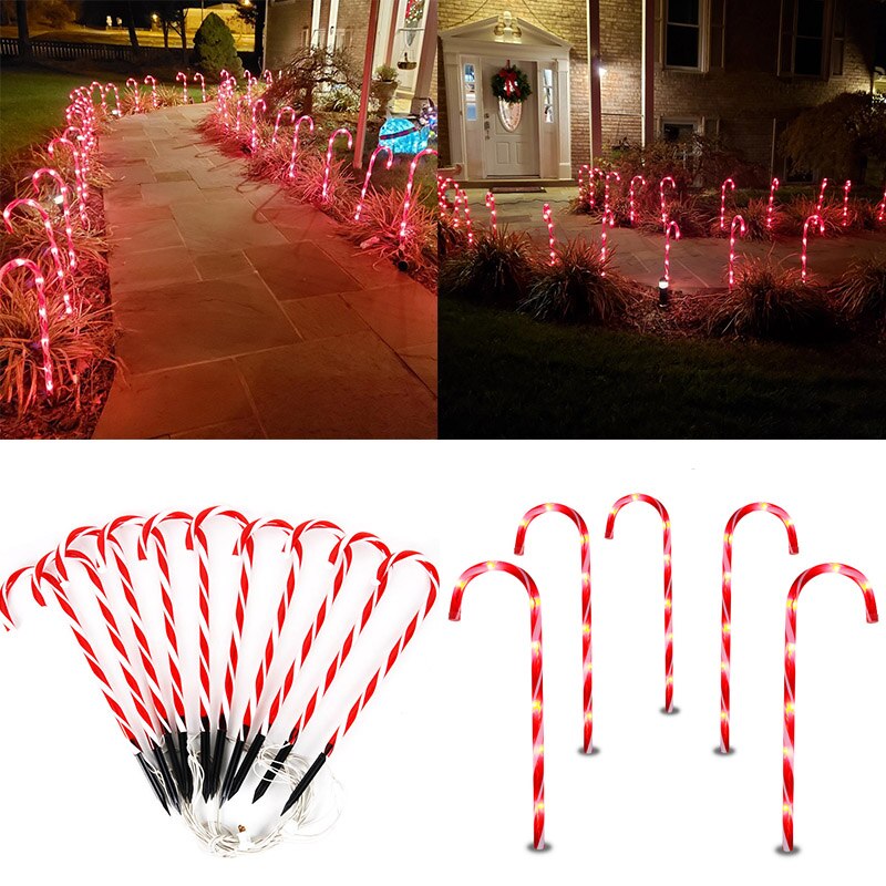 16/22inch Christmas Candy Cane Pathway Lights Year Outdoor Lights Yard Garden Home Decorations Light xmas Lights