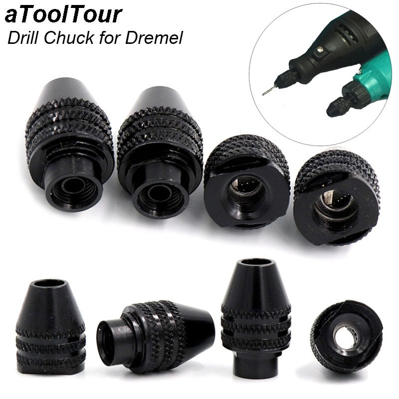 Portabrocas múltiple sin llave para taladro Dremel, herramientas rotativas, adaptador de brocas, convertidor Universal, Mini portabrocas, 0,5-3,2mm, M7 M8