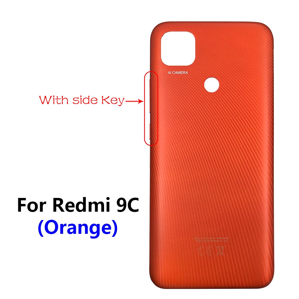 Für Xiaomi Redmi 9C Zurück Batterie Abdeckung Zurück Glas Tafel 9C Hinten Gehäbenutzen Tür fallen Für Redmi 9C Profi Zurück batterie Abdeckung + Seite Schlüssel