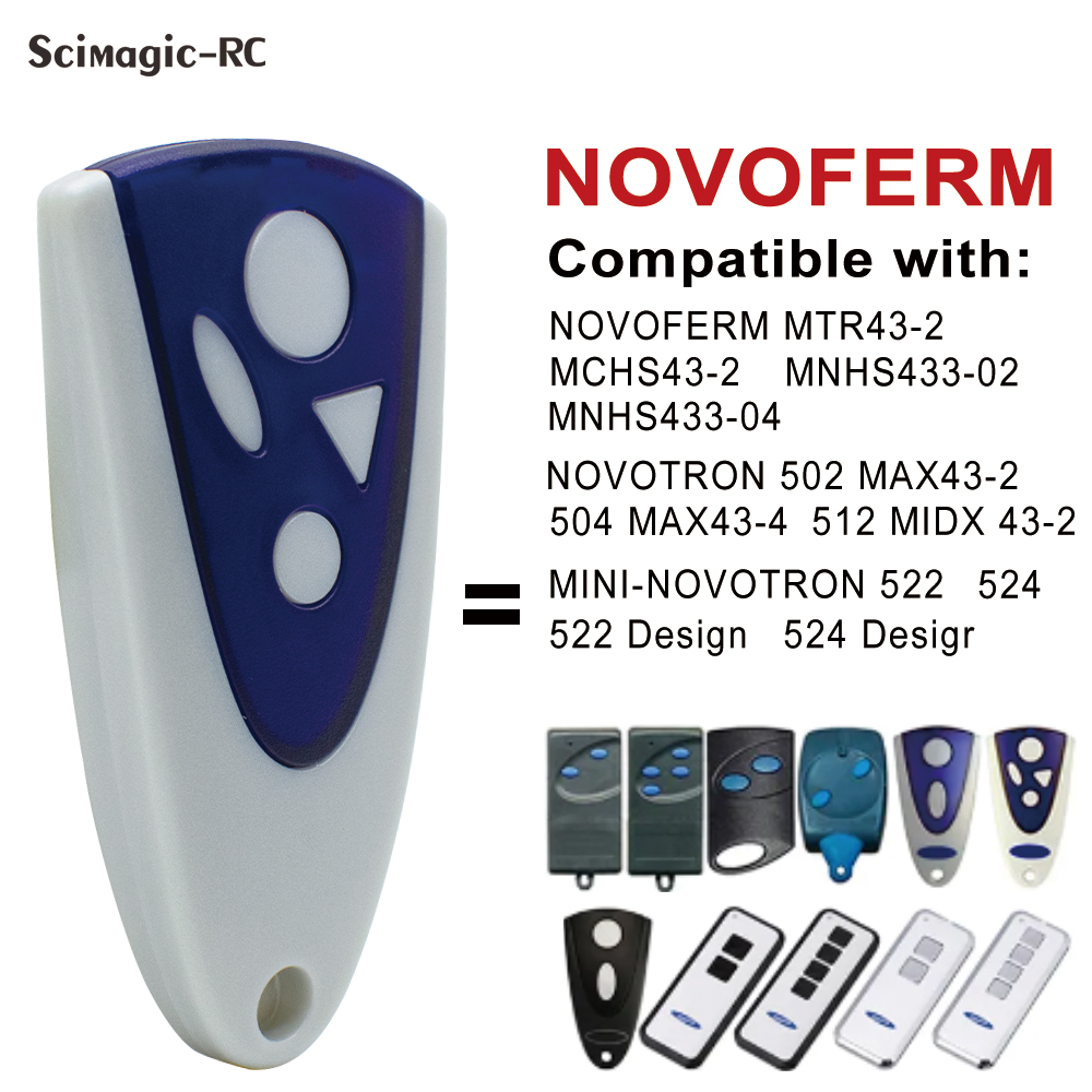 1/3/5/10Pc Novoferm Novotron 502 MAX43-2 504 MAX43-4 512 Mix 43-2 Garagedeur Afstandsbediening MTR43-2 MCHS43-2 MNHS433-02 Mnhs433