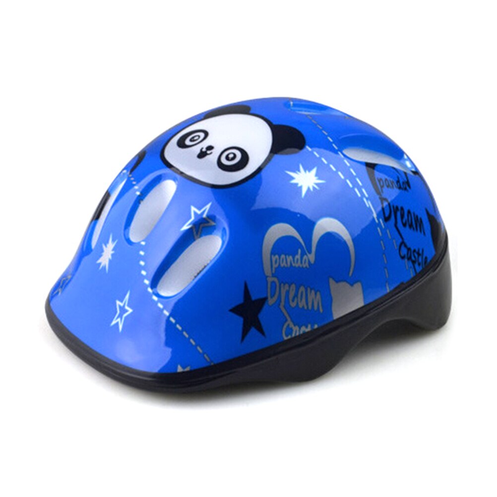 1 pièces 3 couleurs enfants sport Panda modèle casques de tête patinage Skate Board filles garçons équipement de protection casque de sécurité pour enfants: Bleu