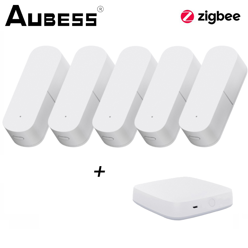 Aubess Zigbee Smart Vibration Sensor Home Security Protection Real-Time Monitor Alarm Push Tuya Smart Life APP History Record