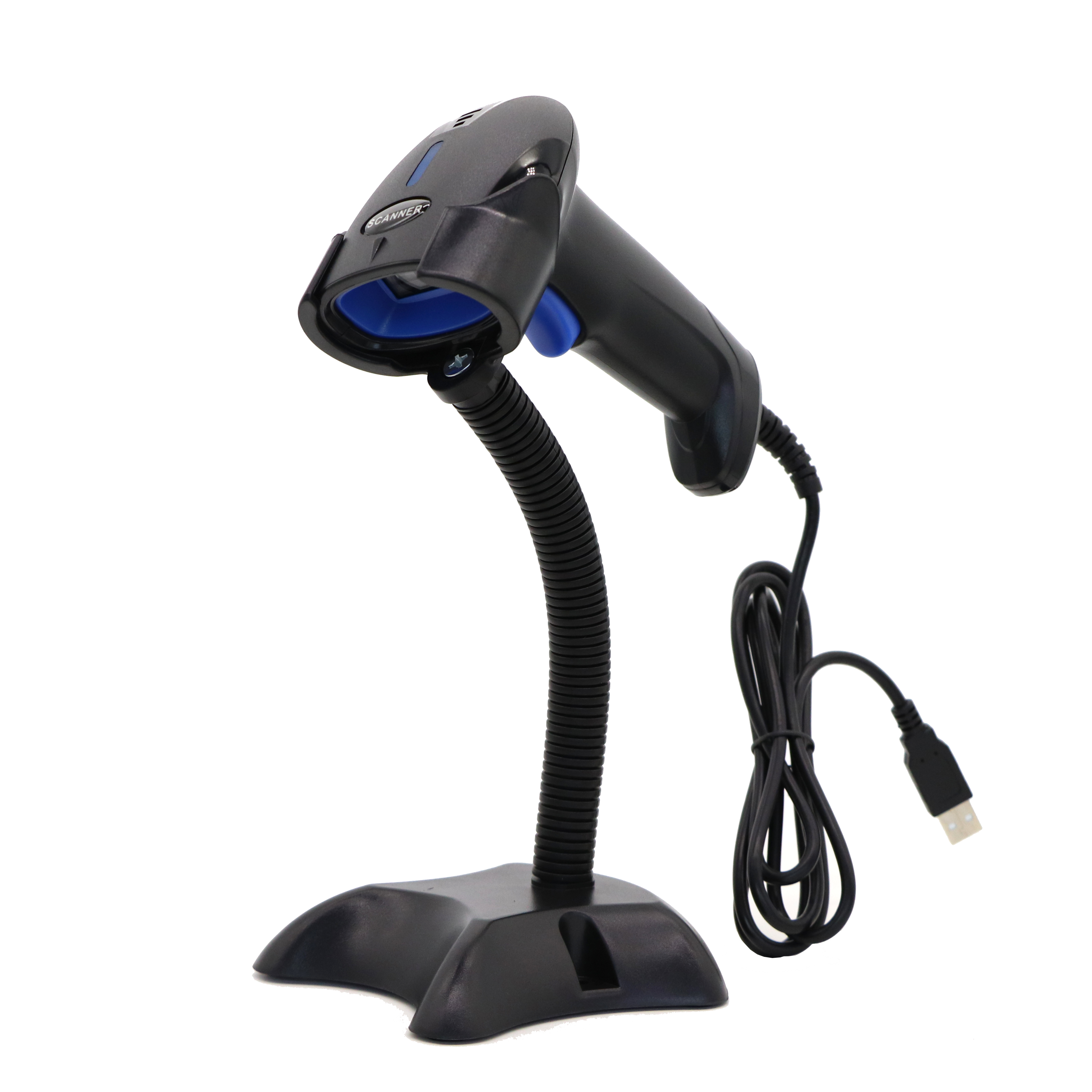 Handheld USB wired Bar Code Reader Plug en Play 1D CCD Barcode Scanner met scherm scan voor supermarkt Restaurant Express