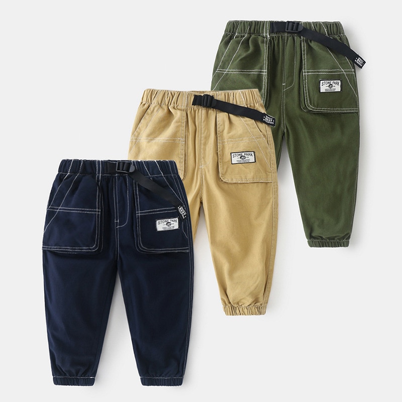 Automne bébé garçon pantalon taille élastique pantalon pour garçons pantalons de survêtement coton pantalons longs pantalons décontractés garçons Joggers
