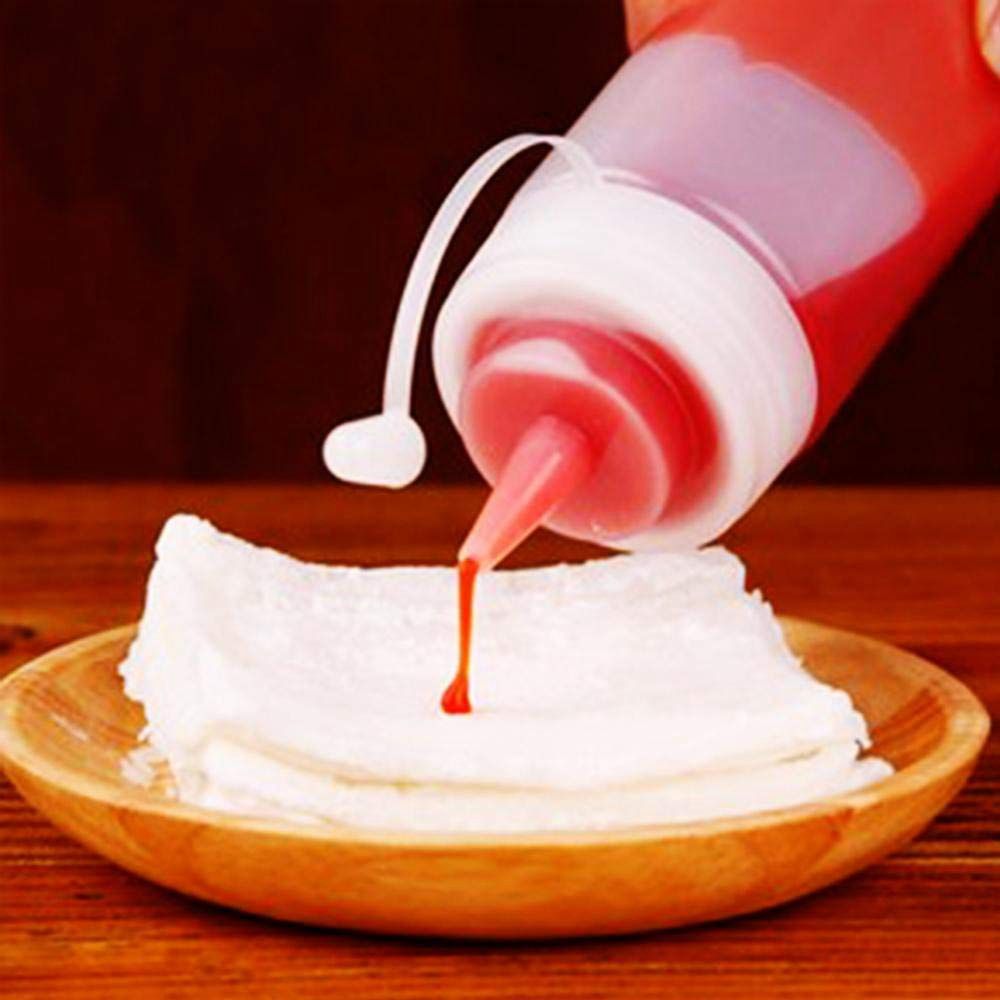 Bouteilles à presser en plastique | Bouteilles en plastique transparent naturel avec capuchon, mesure pour les panings, l'huile, le BBQ, la cuisine, le liquide