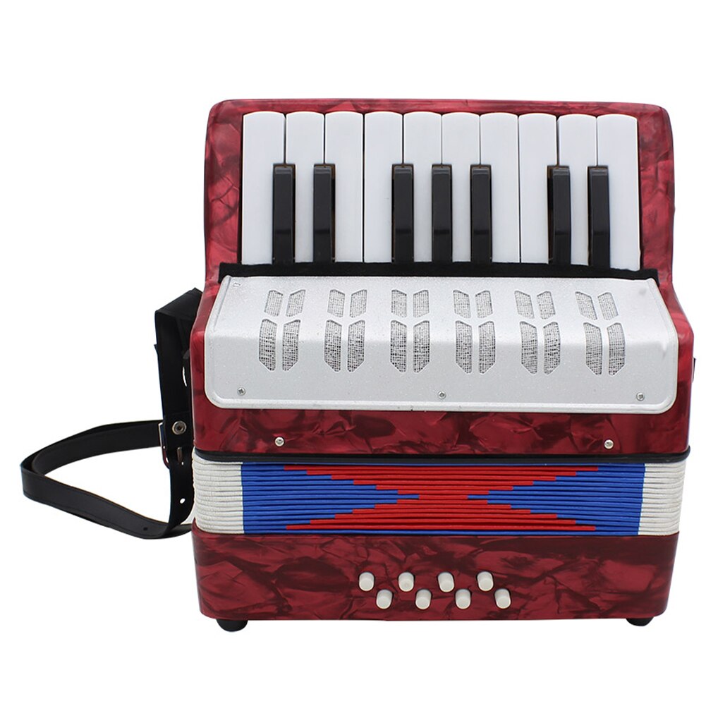 Accordeon Mini Kleine Accordeon 17-Key 8 Bass Educatief Muziekinstrument Voor Kinderen Kinderen Amateur Beginner Vroege Onderwijs: red