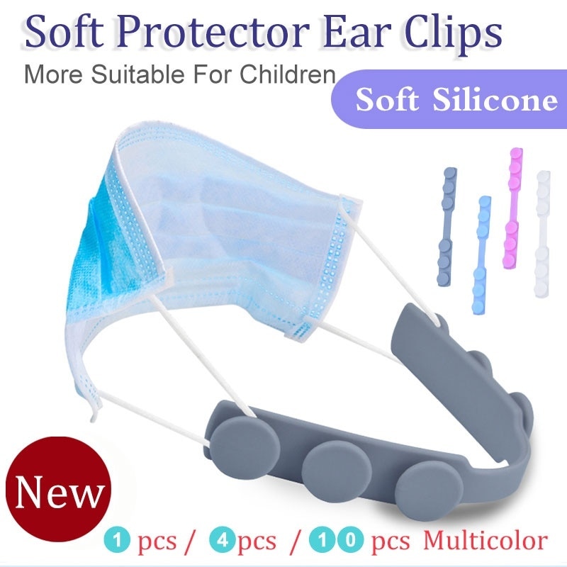 Silikone maske krog til maske elastiske clips fiksering spænde øre justerbar strop maske spænde øre smertelindret let 10 stk.