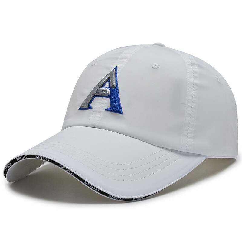 Schnell trocknend Sport Hut Männer Unisex Brief EINE Neue Outdoor Erreichte Caps Damen Sonnenschutz Baseball Kappe Frauen: WHITE