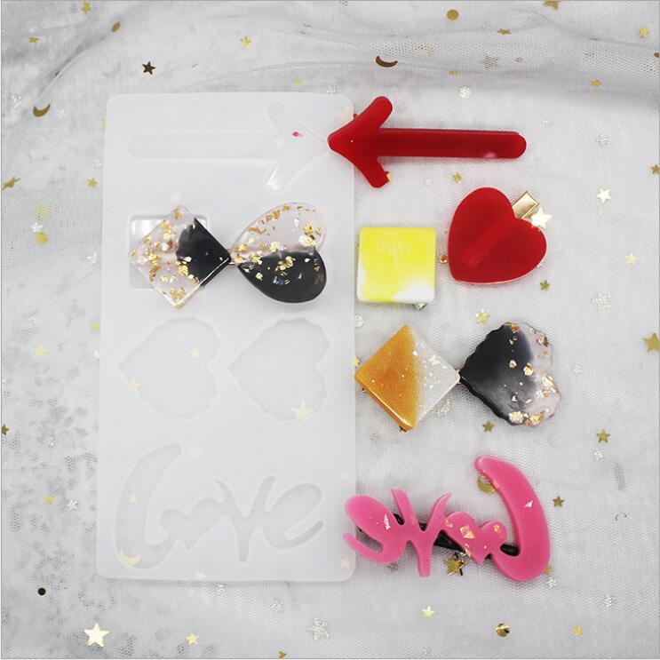 Transparent Silicone Mould Resin Decorative Craft DIY cat hairpins Mold epoxy resin molds for jewelry: 4