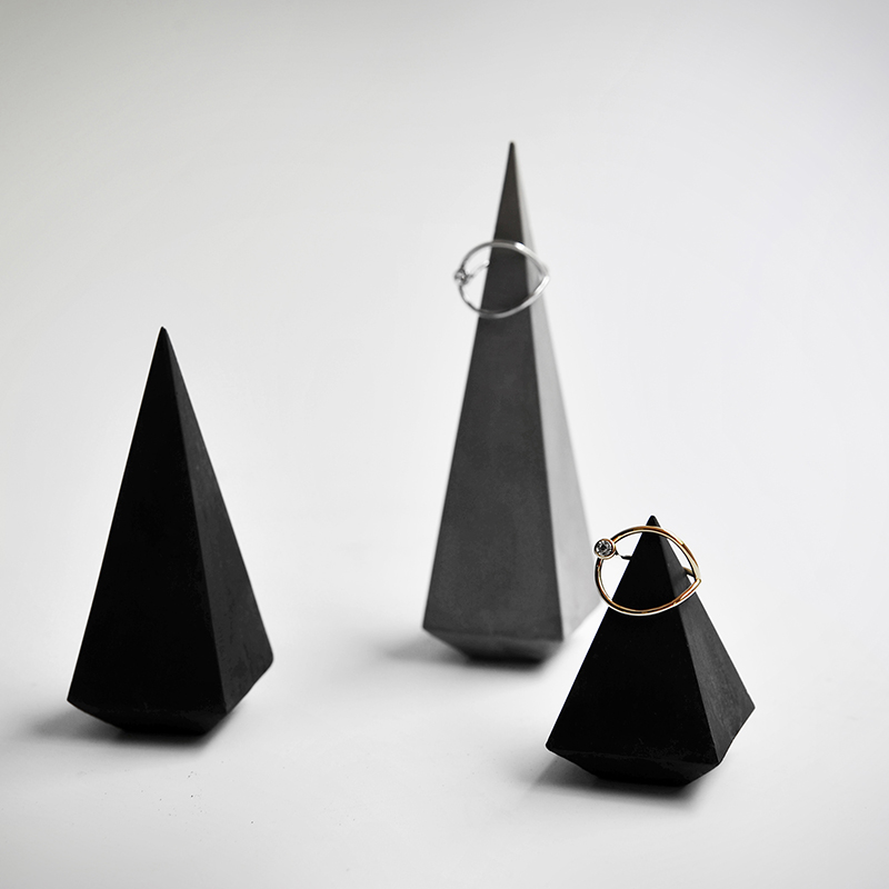 Gips ringen holder gipsformer smykker vise stativ betong kjegle pyramide silikon form hjem dekor foto rekvisitter