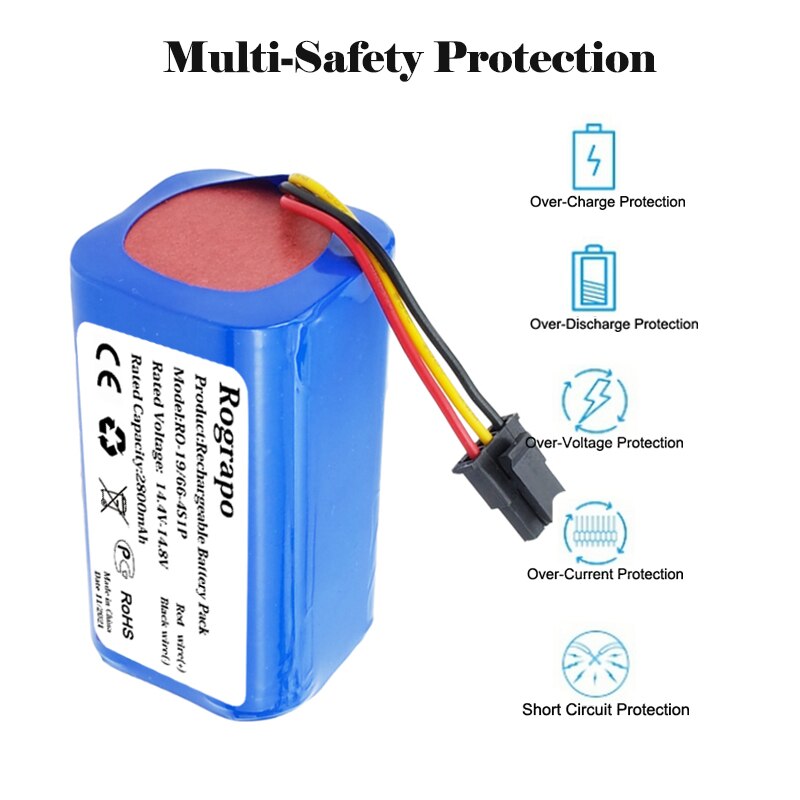 Neue 14,8 V 2600mAh Li-Ion Akku Für iBoto Aqua V710 Roboter Staubsauger Zubehör