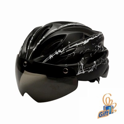 Stijlvolle Zwarte Bril Fiets Helm Ultralight Patroon Fietshelm Riding Mountain Racefiets Integraal Gegoten Fietshelmen: Black white