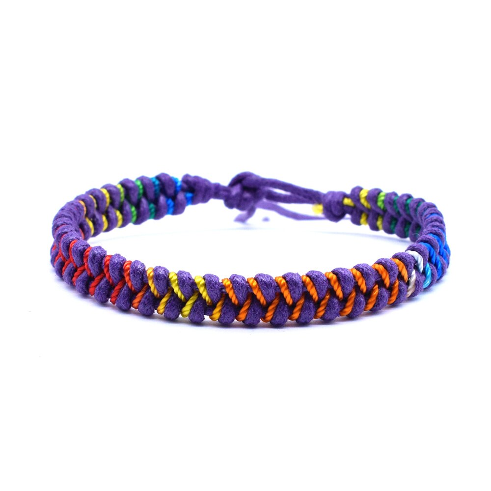 Hand geweven Kant Up Vlag Kleur Armband voor Mannen en Vrouwen Koppels Armband Sport Fans Rol- spelen Sieraden