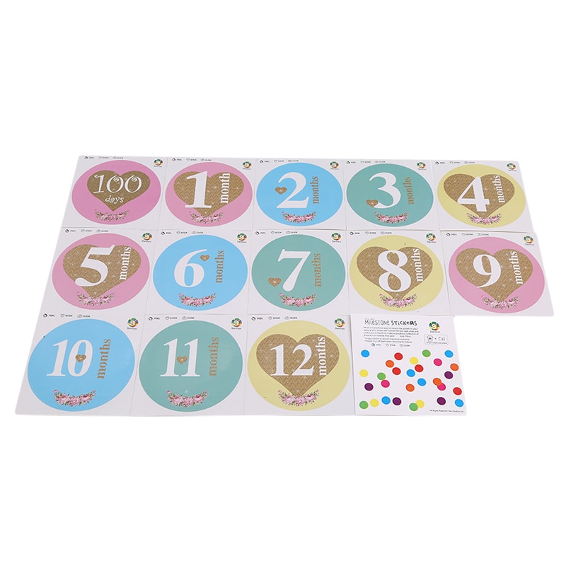12 maanden stickers fotografie rekwisieten voor zwangere vrouw pasgeboren baby groeirecord 1-12 maanden deken kleding muurstickers