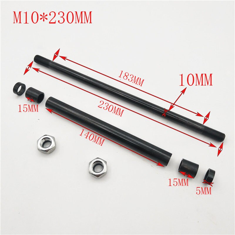 M10*185MM Front Wheel Axle or M10*230MM Rear Rims Axle for 47cc 49cc Mini Moto Dirt Pocket Bike Minimoto: Rear