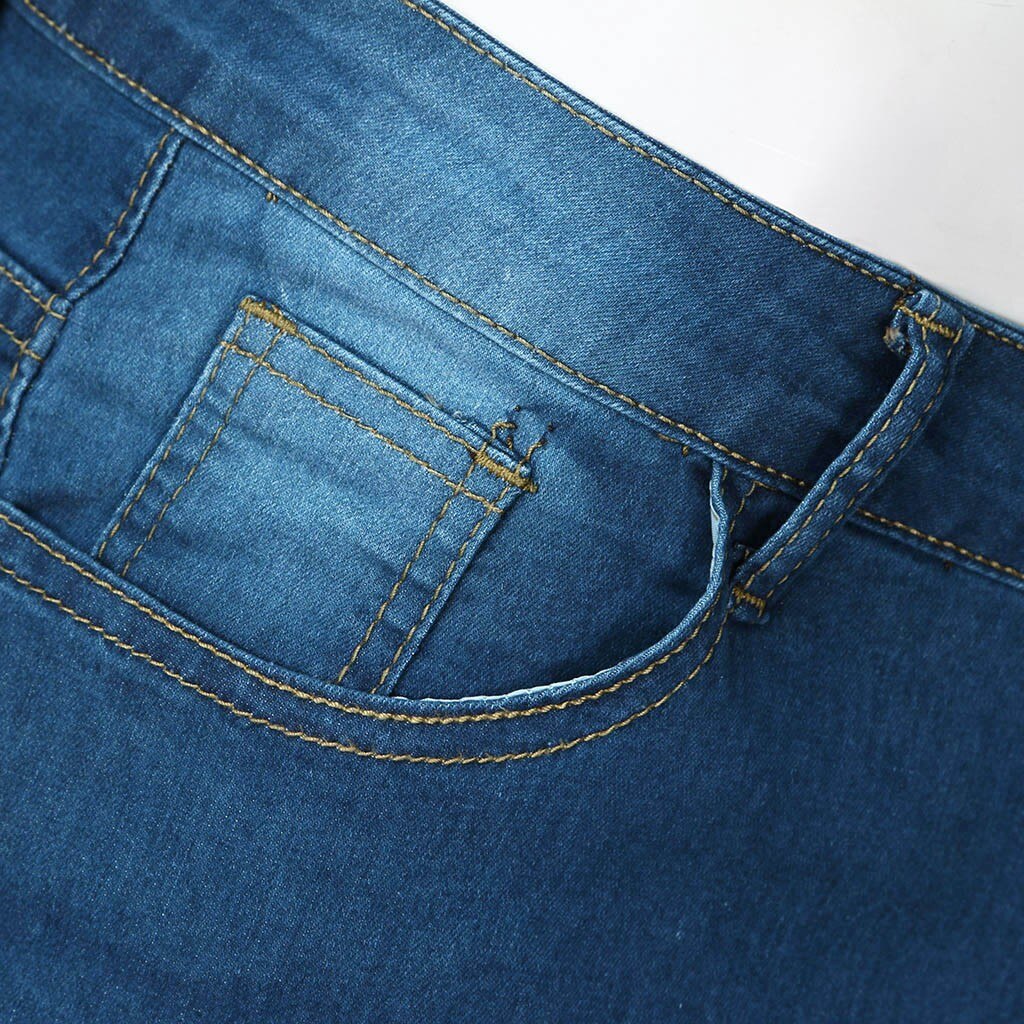 Pantalones largos de lápiz rasgados pantalones vaqueros delgados de primavera agujero de para hombres pantalones delgados de Hiphop pantalones ropa 7