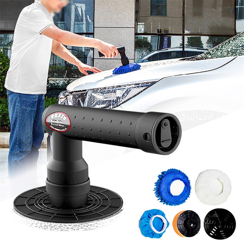 480rpm Electric Polisher Car Cleaning Brushing Machine Gloss Paint Wax Self-Service Vehicle Repair Window Glass Cleaning