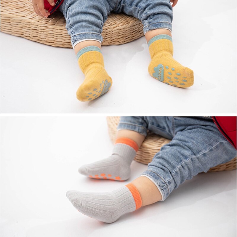 Silicone Sole Newborn Baby Socks Cartoon Spring Summer Baby Boys Girls Short Socks Casual Infant Toddler Anti-Slip Floor Socks