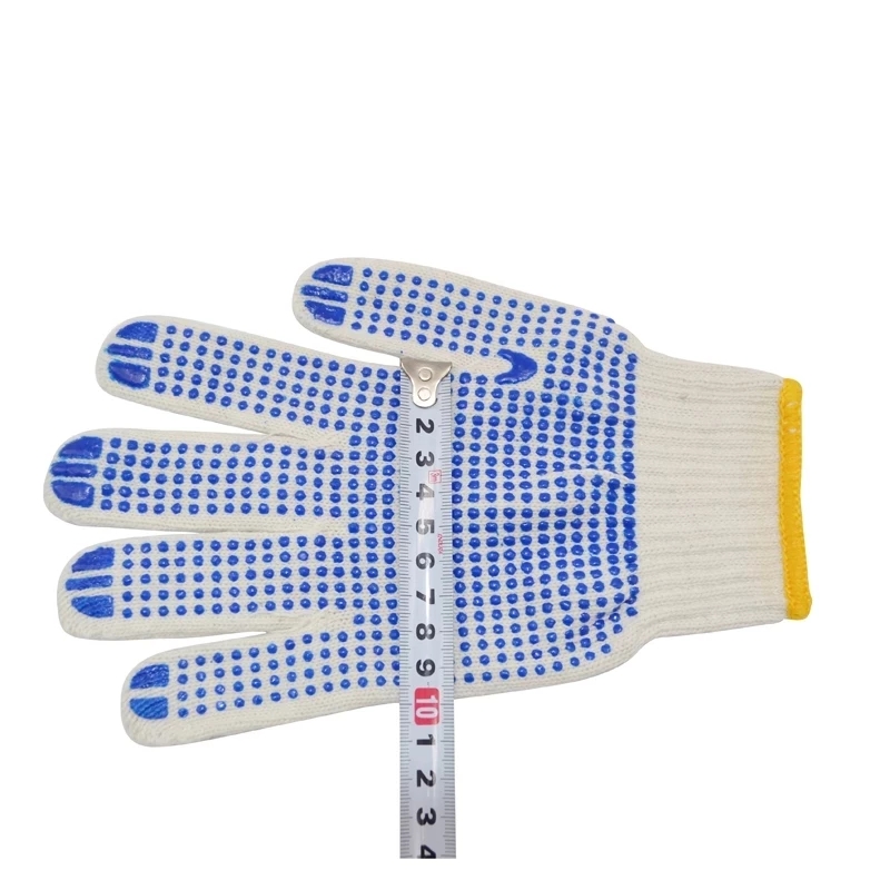 Labor Insurance Gloves Plastic Dot Gloves Thick Dot Rubber Yarn Gloves Non-slip Wear-resistant Cotton Yarn Work Gloves