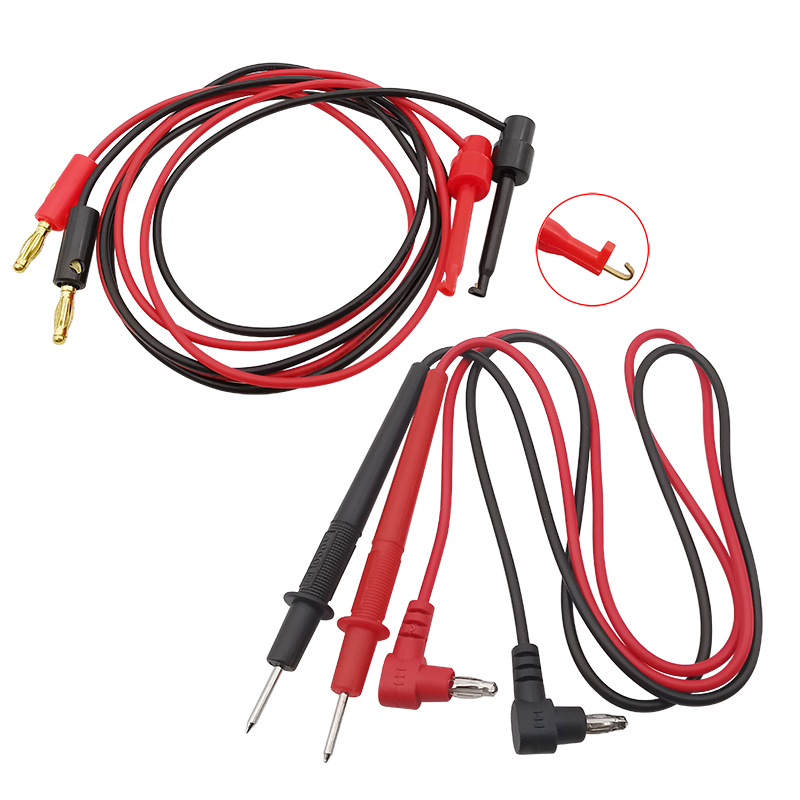 1 Stuks Universele Multimeter Meetsnoeren 4 Mm Banaanstekker Naar Alligator Clips/4 Mm Banaanstekker/Test haak/Sonde Naald-Tip Draad Kabel