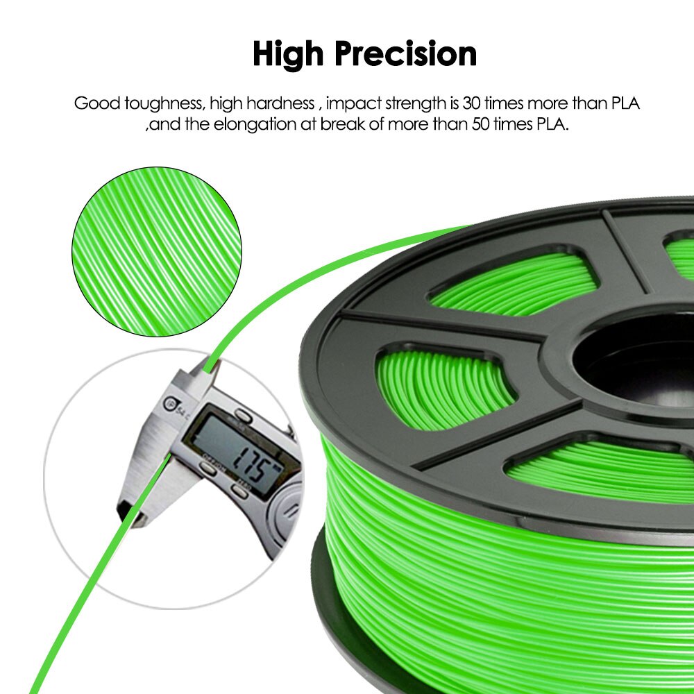 Filament pour impression 3D, consommable d'imprimante en PETG, couleur vive, 1.75mm de diamètre, sous forme de lampe, sous forme de bobine de 1KG