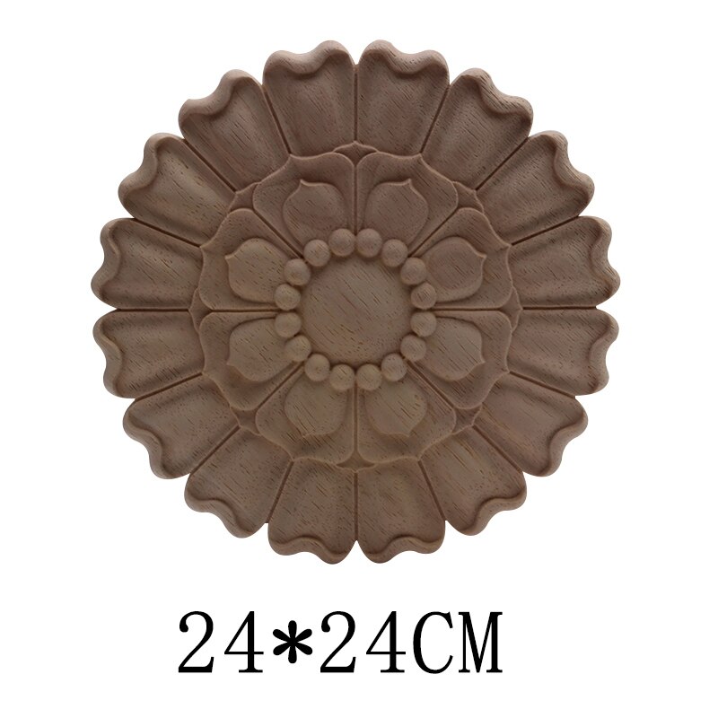 European Antique Unpainted Floral Oval Wooden Furniture Decoration Accessories Corner Wood Applique Wood Mouldings Wood Decal: B199-6